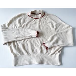 Women's Scotch & Soda Cream Mock Neck Wool Blend Sweater Size Small